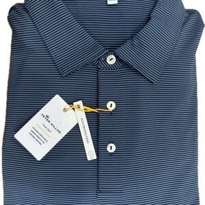 Peter Millar Navy Blue Pinstripe Casual Shirt
